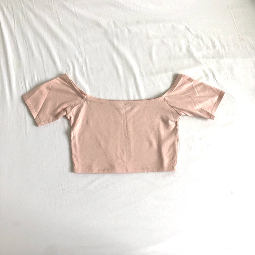 Topshop Off-Shoulder Crop Top